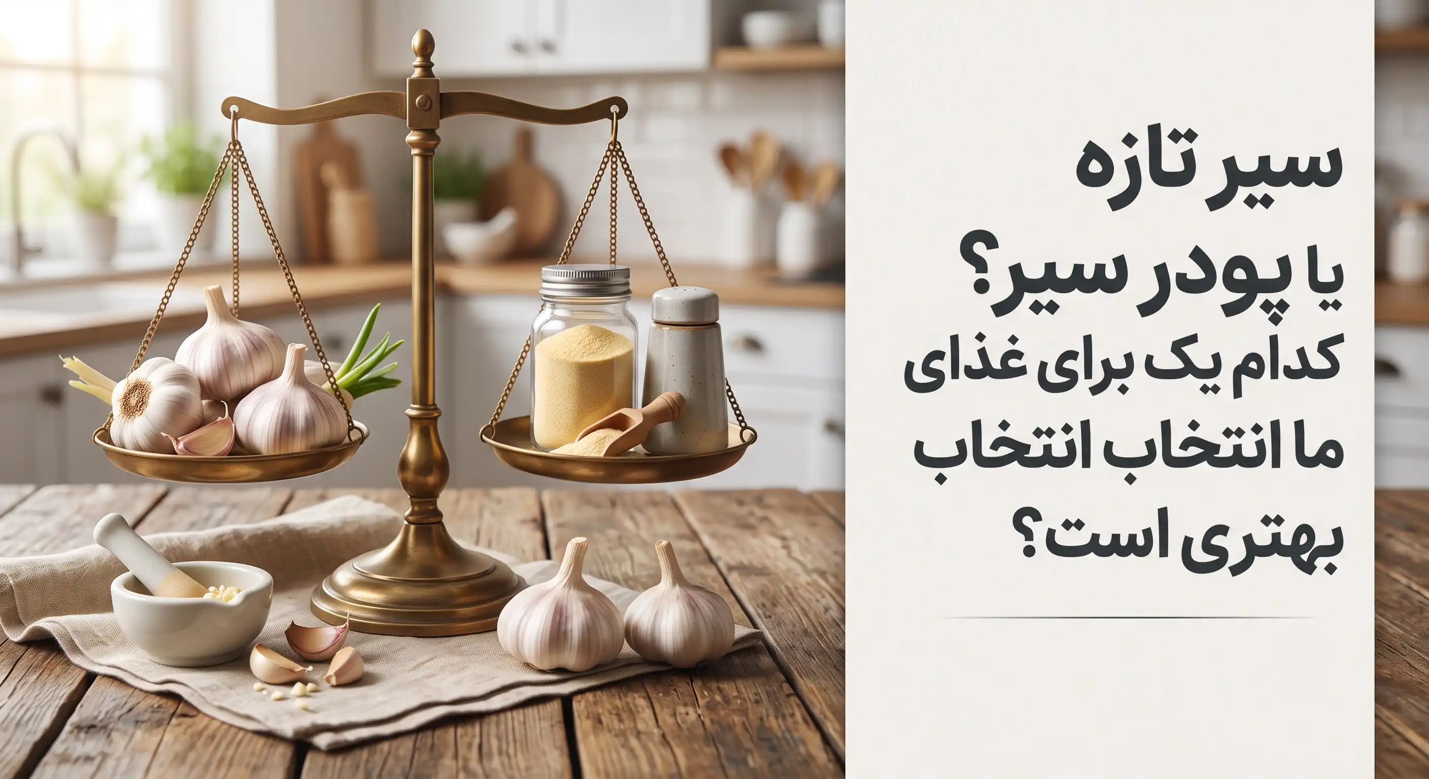 سیر تازه یا پودر سیر؟ کدام یک برای غذای ما انتخاب بهتری است؟