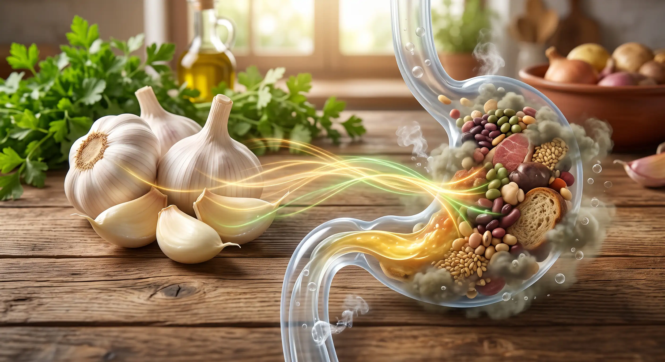 سیر برای بهبود هضم و رفع نفخ