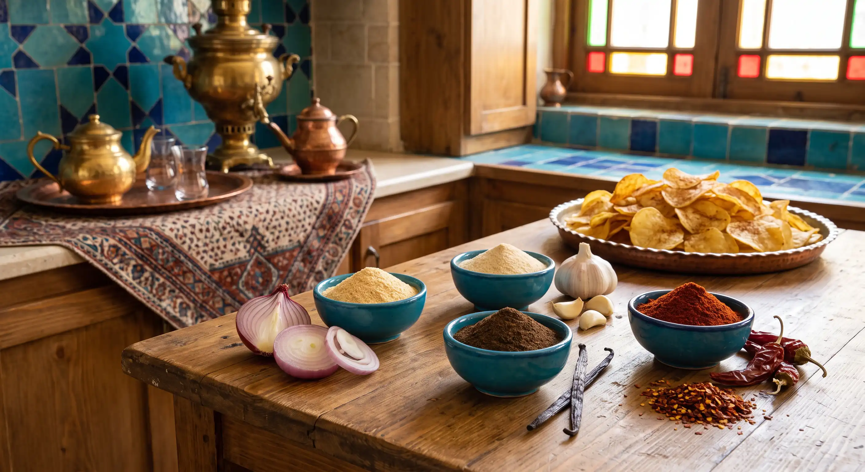 چاشنی اسنک با طعم پیاز، سیر، وانیل و پاپریکا
